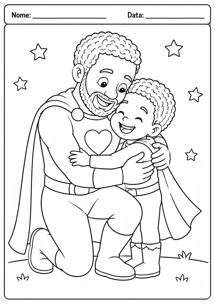 Atividade para colorir — super pai