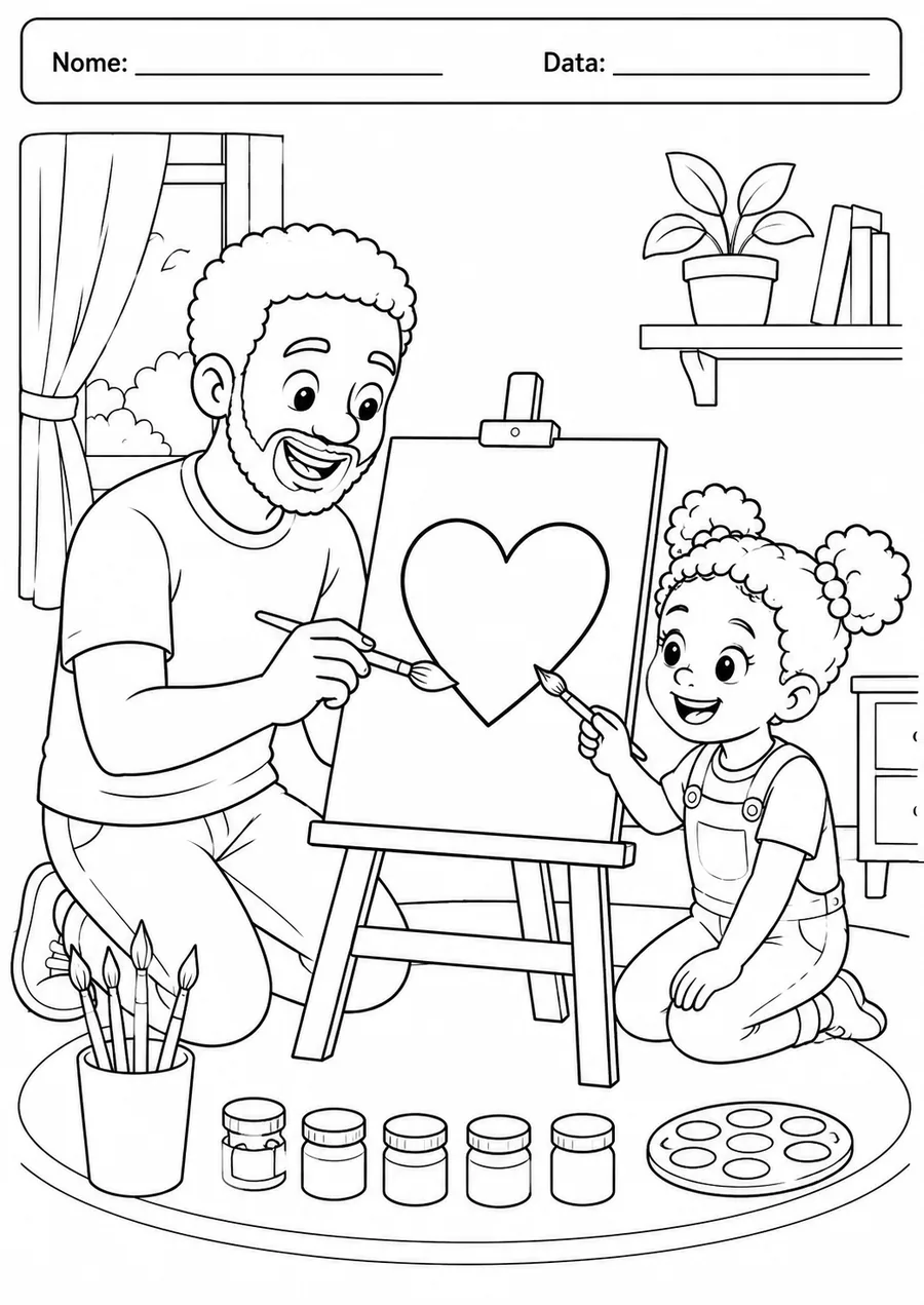 Atividade para colorir — pintando juntos