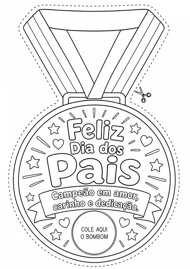 Medalha para colorir