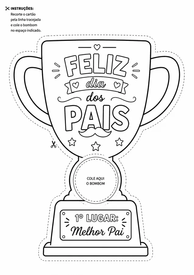 Troféu para colorir